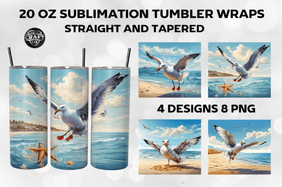 Bird Flying over a Beach Tumbler Wrap Review