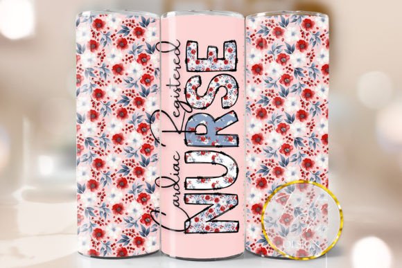 Cardiac Nurse Tumbler Wrap PNG Design