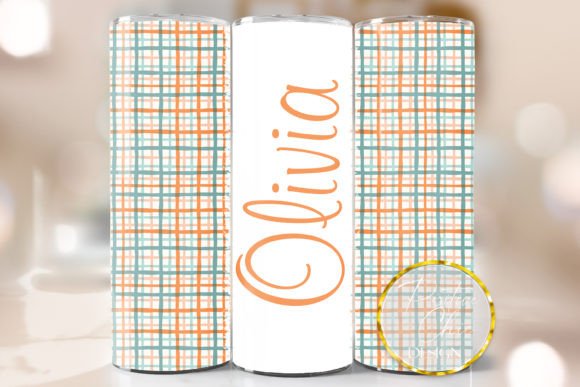 Custom Name Skinny Tumbler Wrap Design