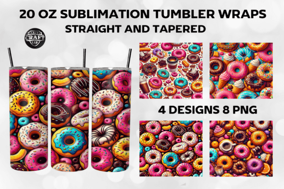 Donuts Tumbler Wrap 20oz Skinny PNG Review