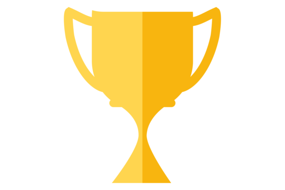 Golden Trophy Cup Icon for Embroidery Projects