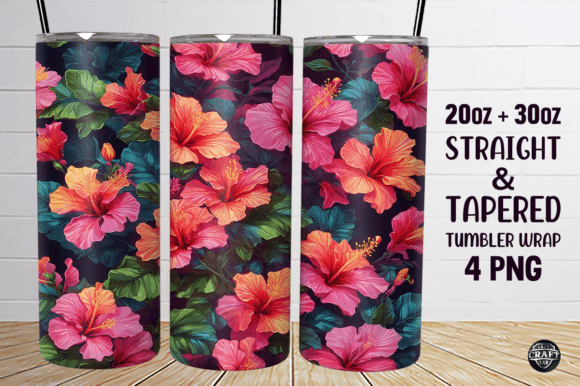 Hibiscus Neon Flowers Tumbler Wrap 20oz Review