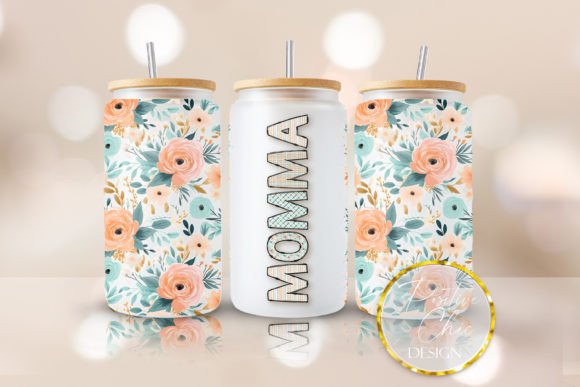 Momma Glass Can Wrap PNG