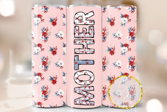 Mother Floral Tumbler Wrap PNG Design