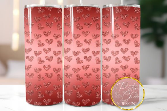 Red Hearts Glitter Skinny Tumbler Wrap Review