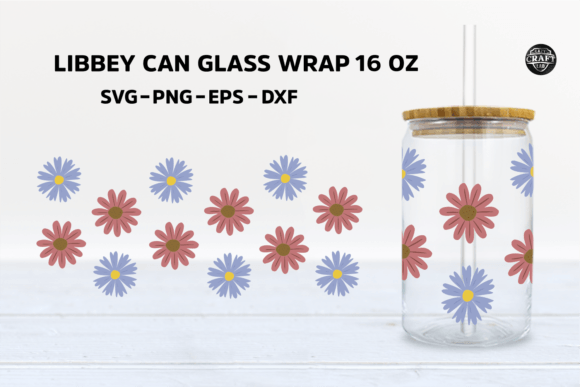 Spring Flowers Can Glass 16oz Wrap SVG Review